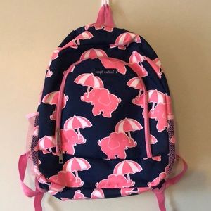 Simply Southern Elephant Backpack Navy & Pink